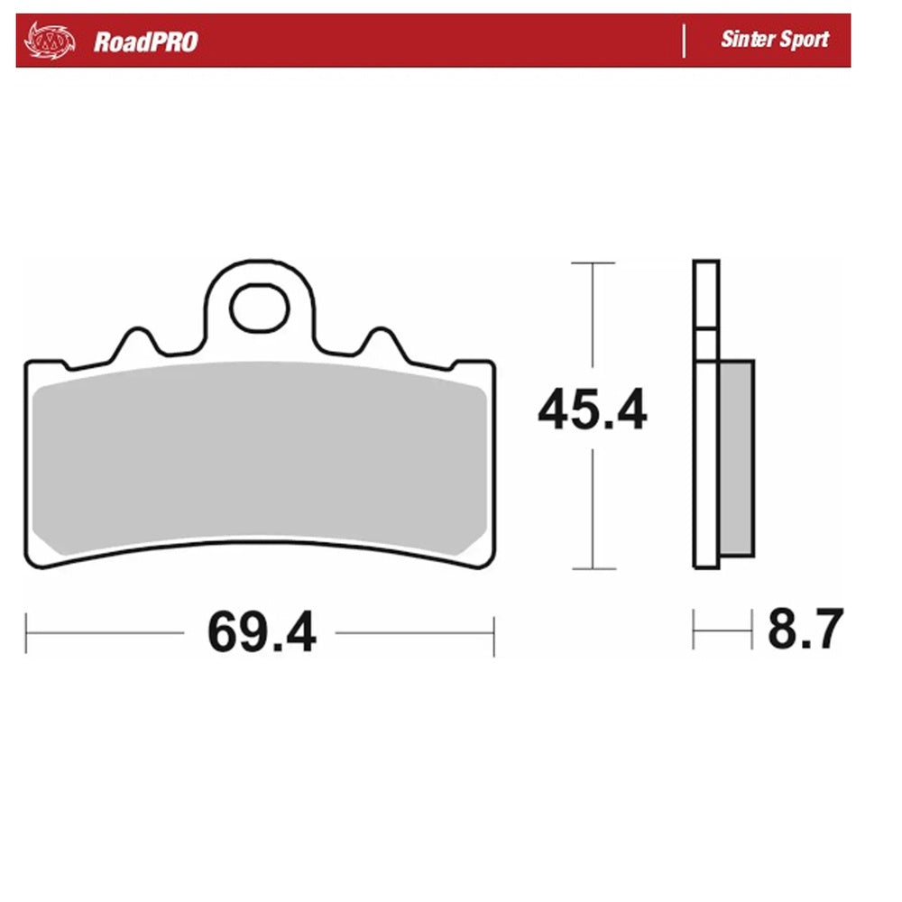 Moto-Master RoadPRO Sinter Sport Brake Pad (FD0497)