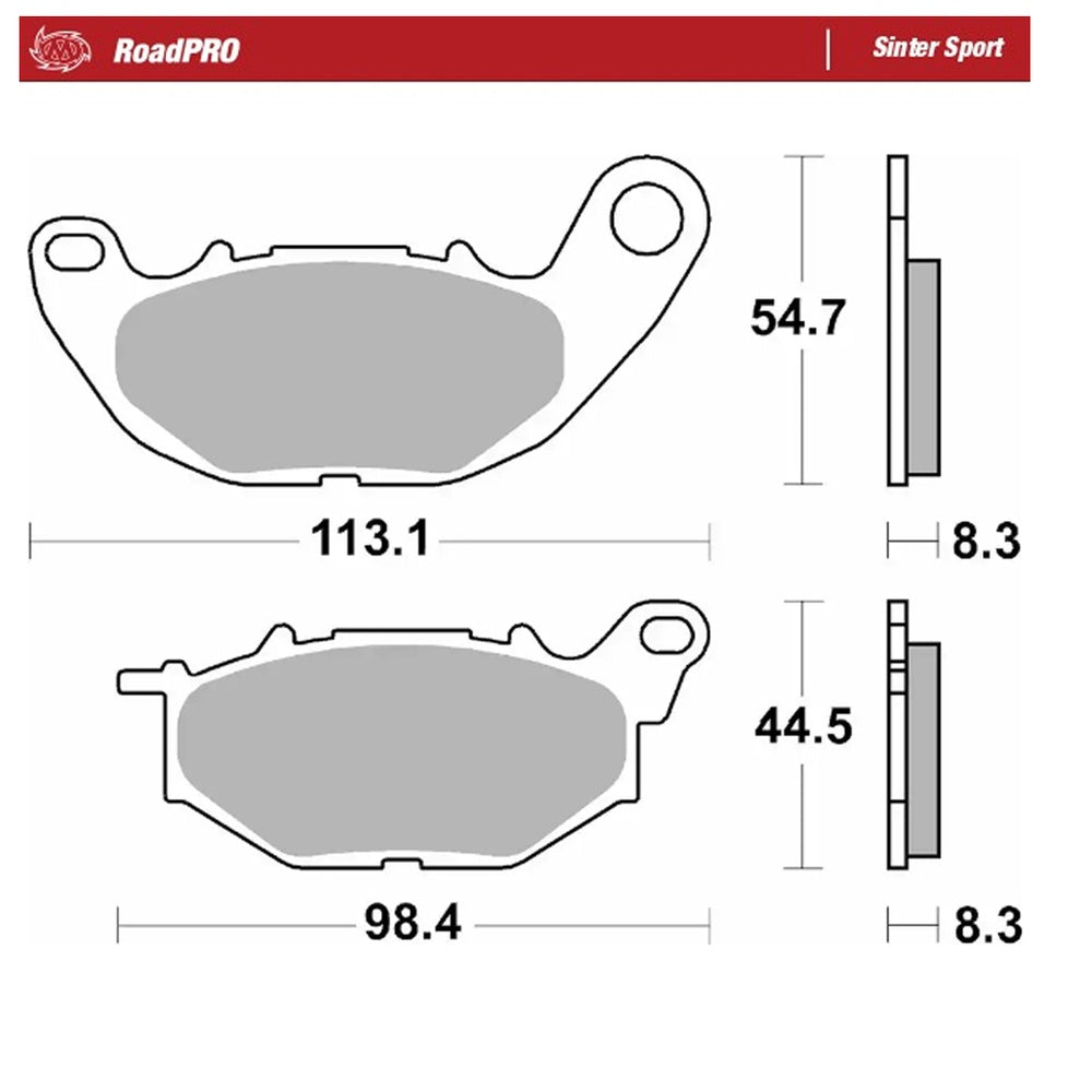 Moto-Master RoadPRO Sinter Sport Brake Pad (FD0515)