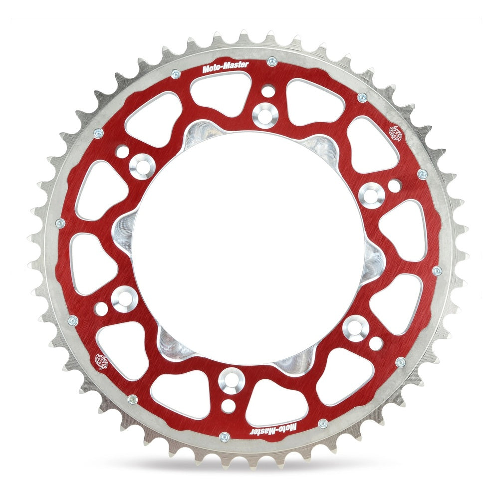 Moto-Master Fusion Dual Ring Rear Sprocket Red 50T (415)(822)