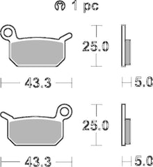 SBS FRICTION - Racing Sinter Front / Rear Off Road Brake Pads - 794RSI-