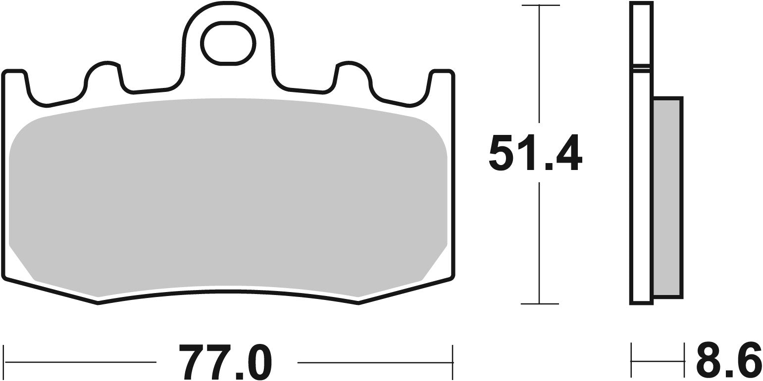 SBS FRICTION - Ceramic Front Brake Pads - 796HF-