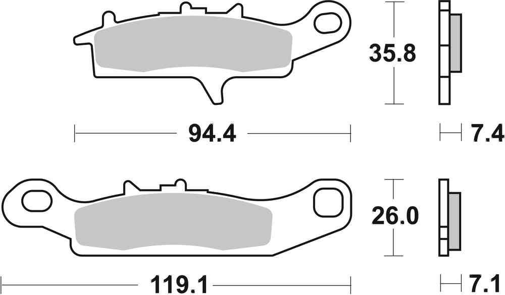 SBS FRICTION - Sinter Off Road Front Brake Pads (bendix packaging) - 801SI-