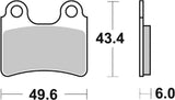 SBS FRICTION - Racing Sinter Front / Rear Off Road Brake Pads - 802RSI-