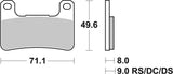 SBS FRICTION - Dual Carbon Front Brake Pads - (Track Use) - 806DC-