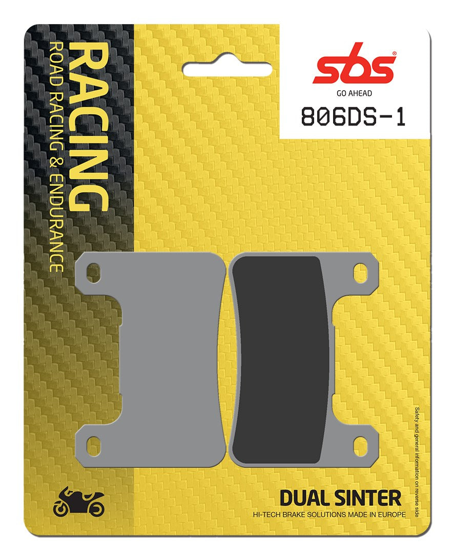 SBS FRICTION - Dual Sinter Front Racing Brake Pads - Moto2, 3 & WSBK SPEC - 806DS-