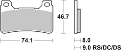 SBS FRICTION - Dual Sinter Front Racing Brake Pads - Moto2, 3 & WSBK SPEC - 809DS2-