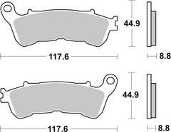 SBS FRICTION - Street Performance EVO Sinter Front Brake Pads (SBS 192) - 828SP-