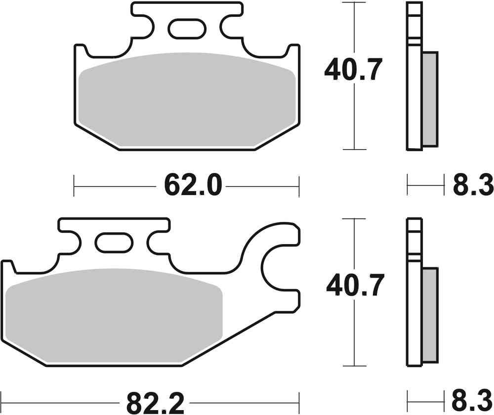 SBS FRICTION - Racing Sinter Off Road Front Brake Pads - 835RSI-