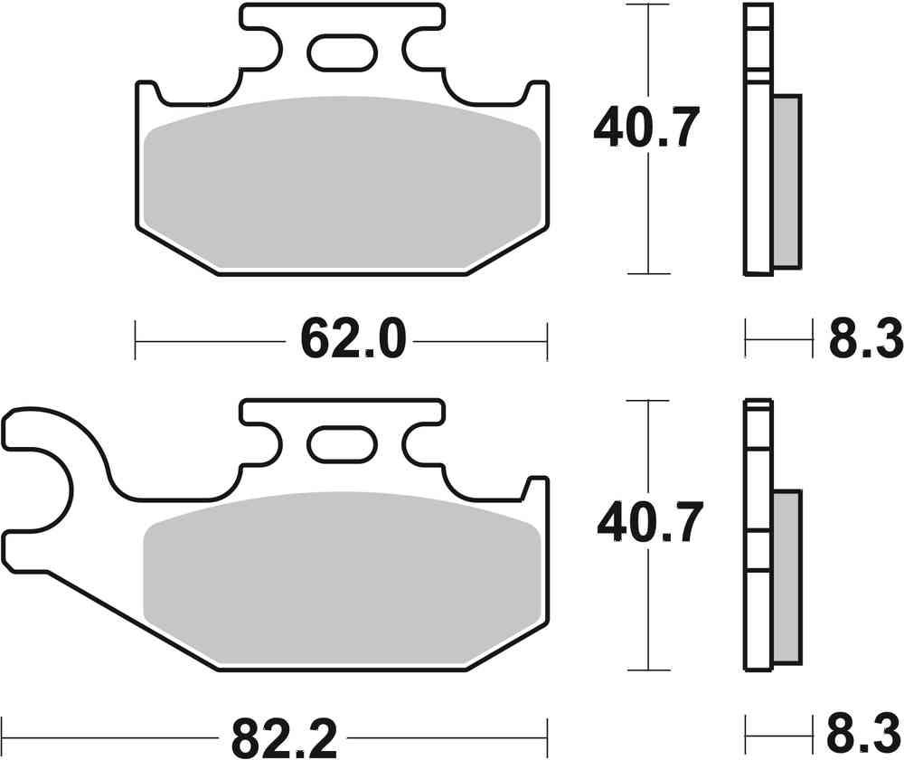 SBS FRICTION - Racing Sinter Off Road Front Brake Pads - 836RSI-