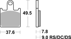 SBS FRICTION - Dual Sinter Front Racing Brake Pads - Moto2, 3 & WSBK SPEC - 838DS2-