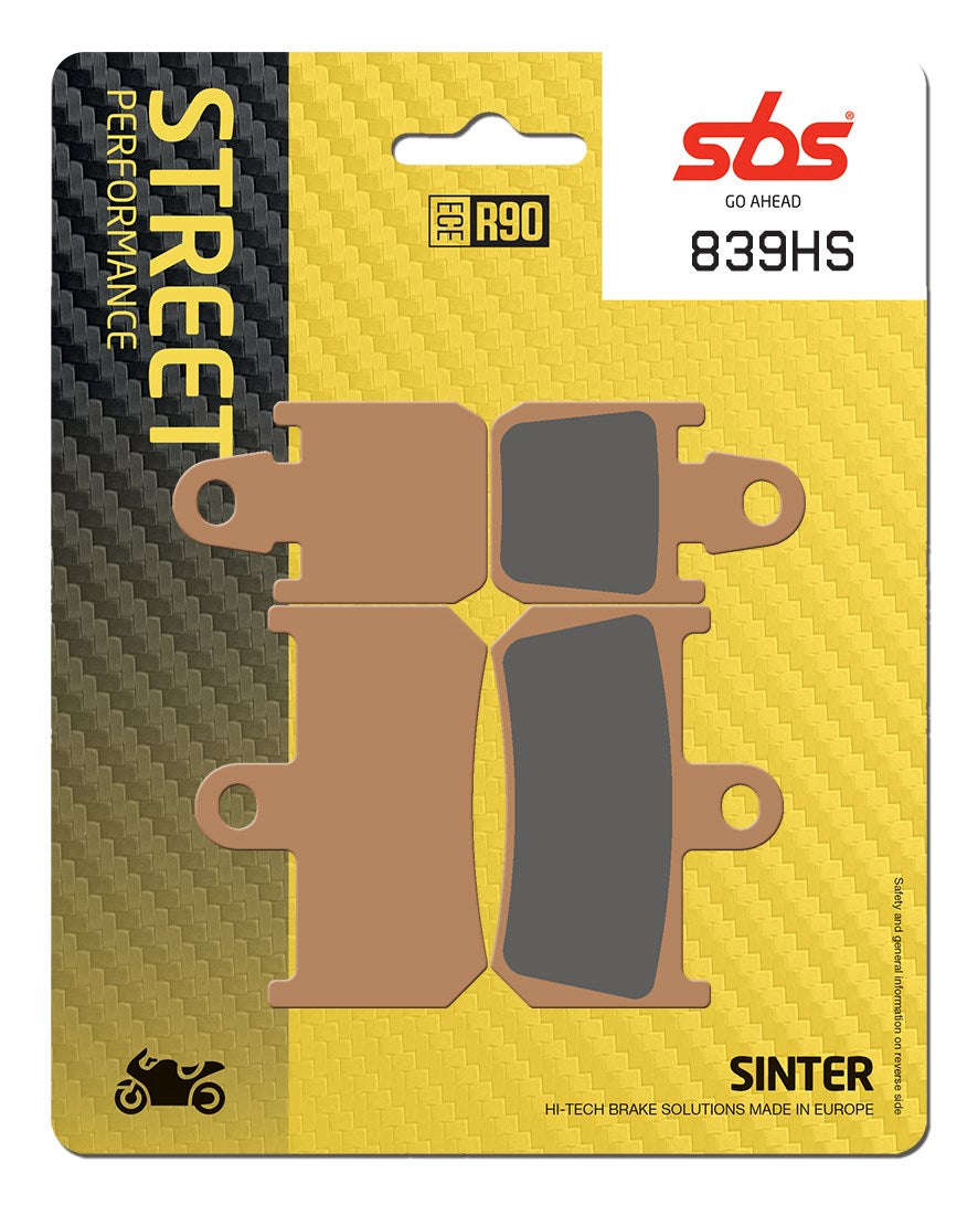 SBS FRICTION - Sinter Front Brake Pads - 839HS-