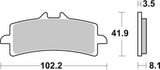 SBS FRICTION - Dual Carbon Front Brake Pads - (Track Use) (3.5mm backing plate) - 841DC-