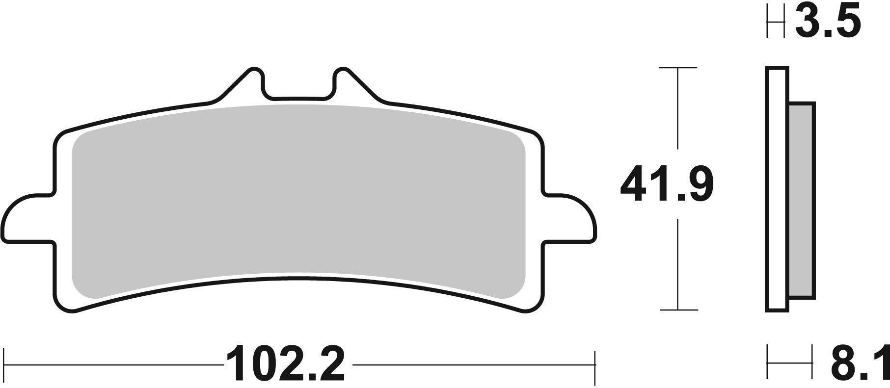 SBS FRICTION - Dual Sinter Front Racing Brake Pads - Moto2, 3 & WSBK SPEC - 841DS2-
