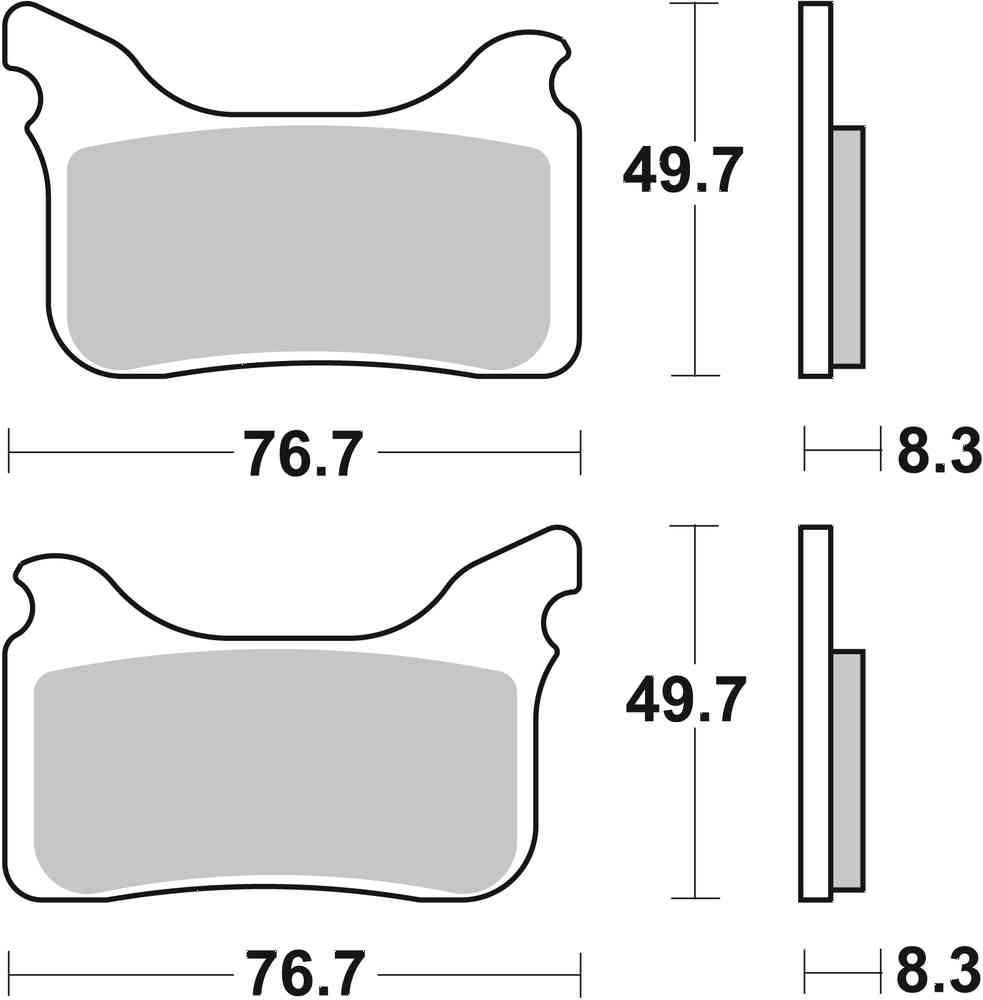 SBS FRICTION - Sinter Front Brake Pads (bendix packaging) - 842HS-