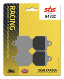 SBS FRICTION - Dual Carbon Front Brake Pads - (Track Use) (BENDIX PACKAGING) - 843DC-