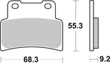 SBS FRICTION - Dual Carbon Front Brake Pads - (Track Use) (SBS 214) - 844DC-