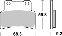 SBS FRICTION - Dual Carbon Front Brake Pads - (Track Use) (SBS 214) - 844DC-