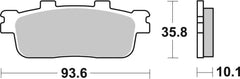 SBS FRICTION - Racing Sinter Off Road Rear Brake Pads (SBS 201) - 847RSI-