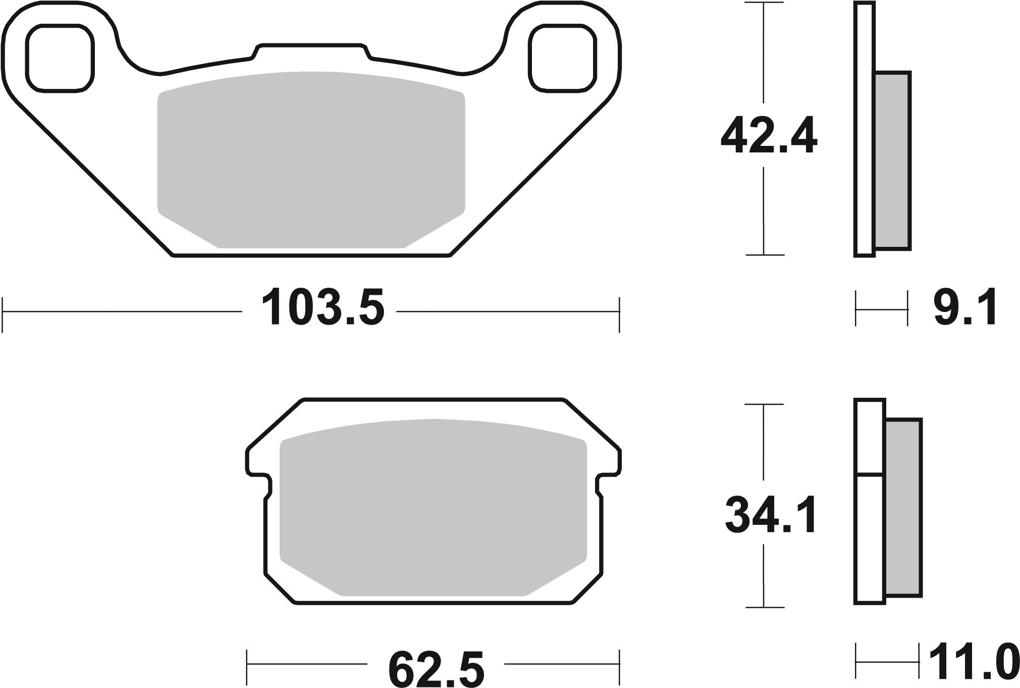SBS FRICTION - Ceramic Rear Brake Pads - 848HF-