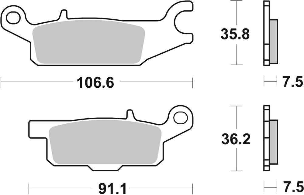 SBS FRICTION - Racing Sinter Off Road Front Brake Pads - 850RSI-