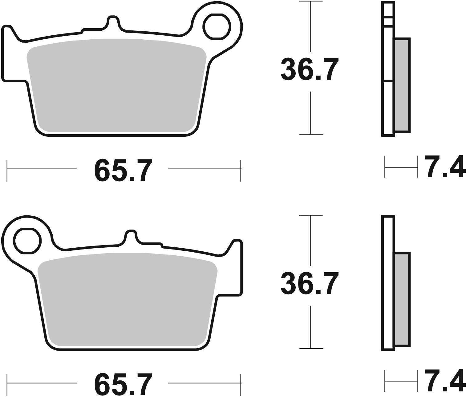 SBS FRICTION - Ceramic Rear Brake Pads (SBS 199) - 861HF-