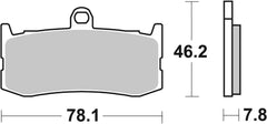 SBS FRICTION - Dual Carbon Front Brake Pads - (Track Use) - 864DC-