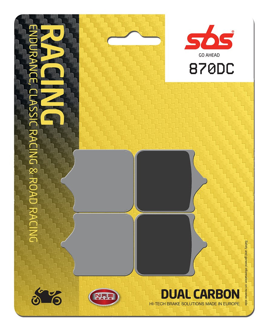 SBS FRICTION - Dual Carbon Front Brake Pads - (Track Use) - 870DC-