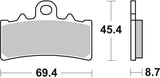 SBS FRICTION - Ceramic Front Brake Pads - 877HF-