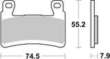 SBS FRICTION - Dual Carbon Front Brake Pads - (Track Use) (FOR DS use 860DS) - 894DC-