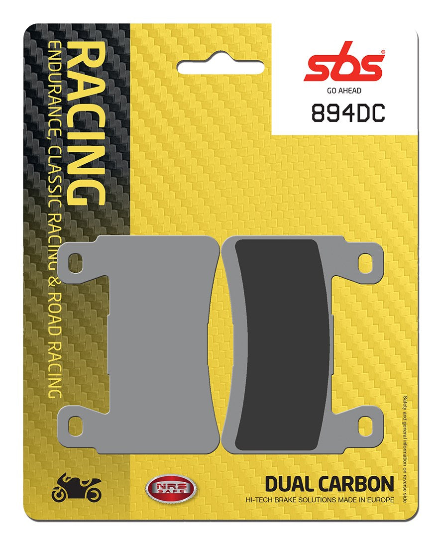 SBS FRICTION - Dual Carbon Front Brake Pads - (Track Use) (FOR DS use 860DS) - 894DC-