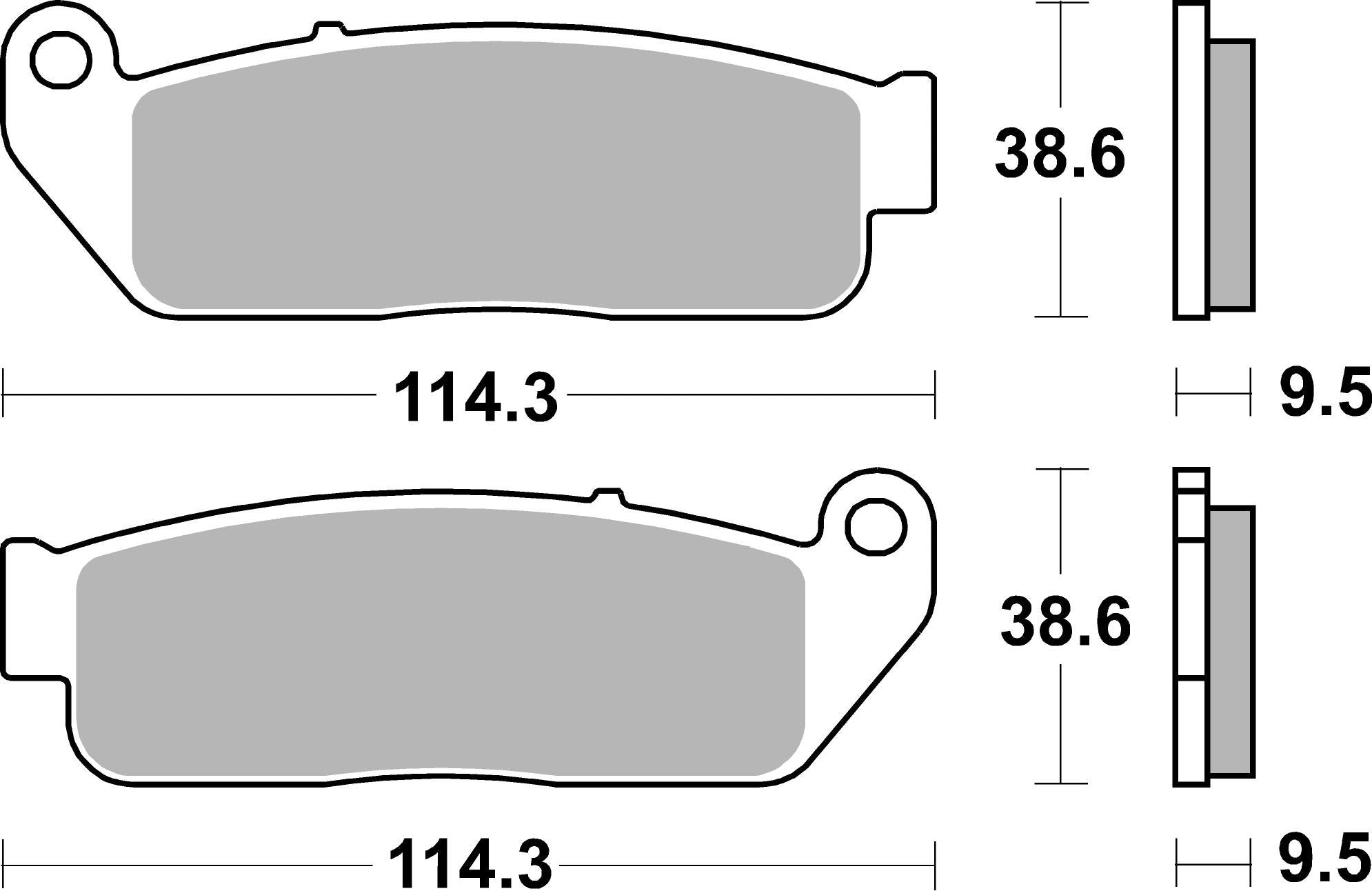SBS FRICTION - Ceramic Front H-D Brake Pads - 929H.HF-