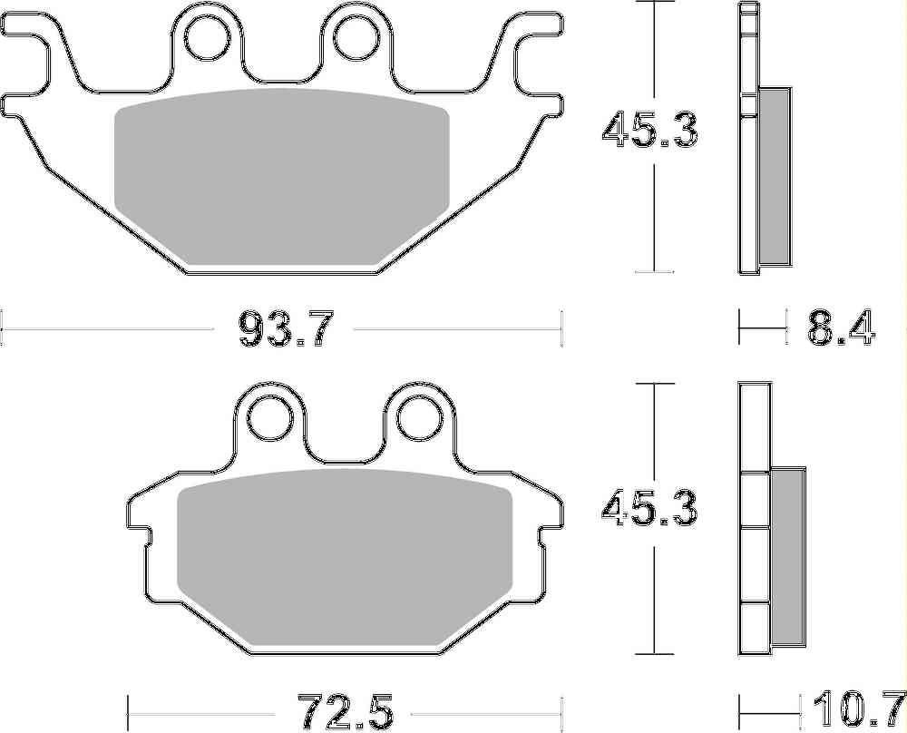 SBS FRICTION - Sinter Rear H-D Brake Pads - 930H.LS-
