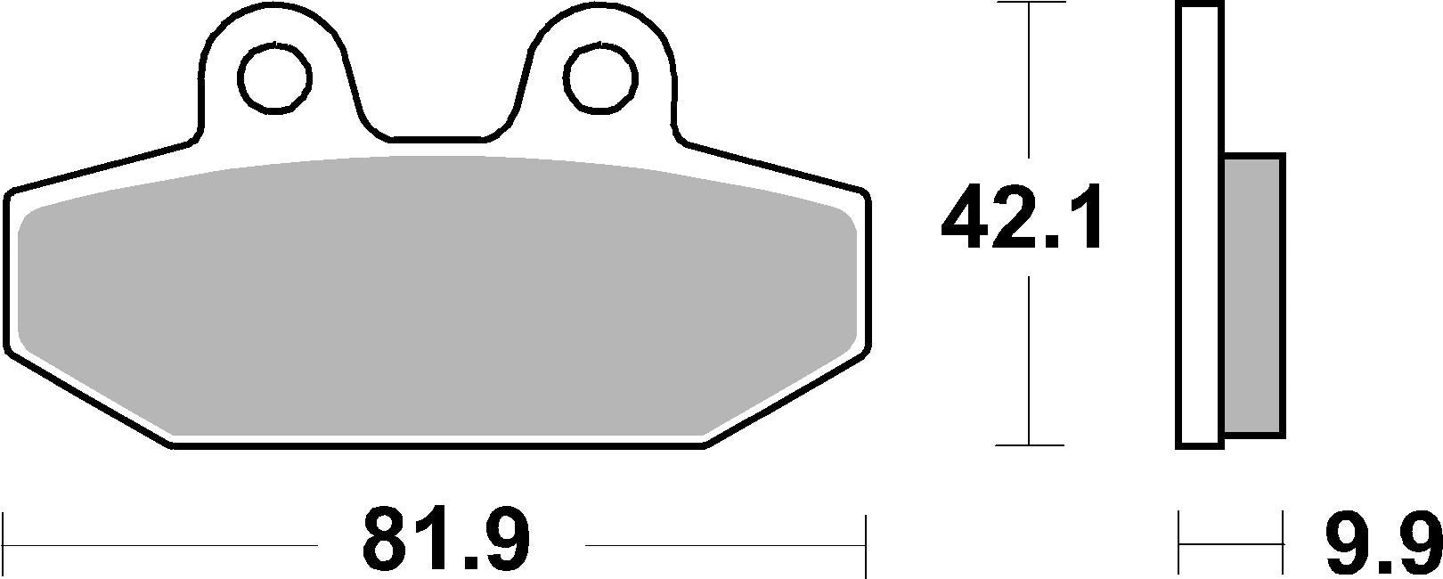 SBS FRICTION - Ceramic Rear H-D Brake Pads - 949H.HF-