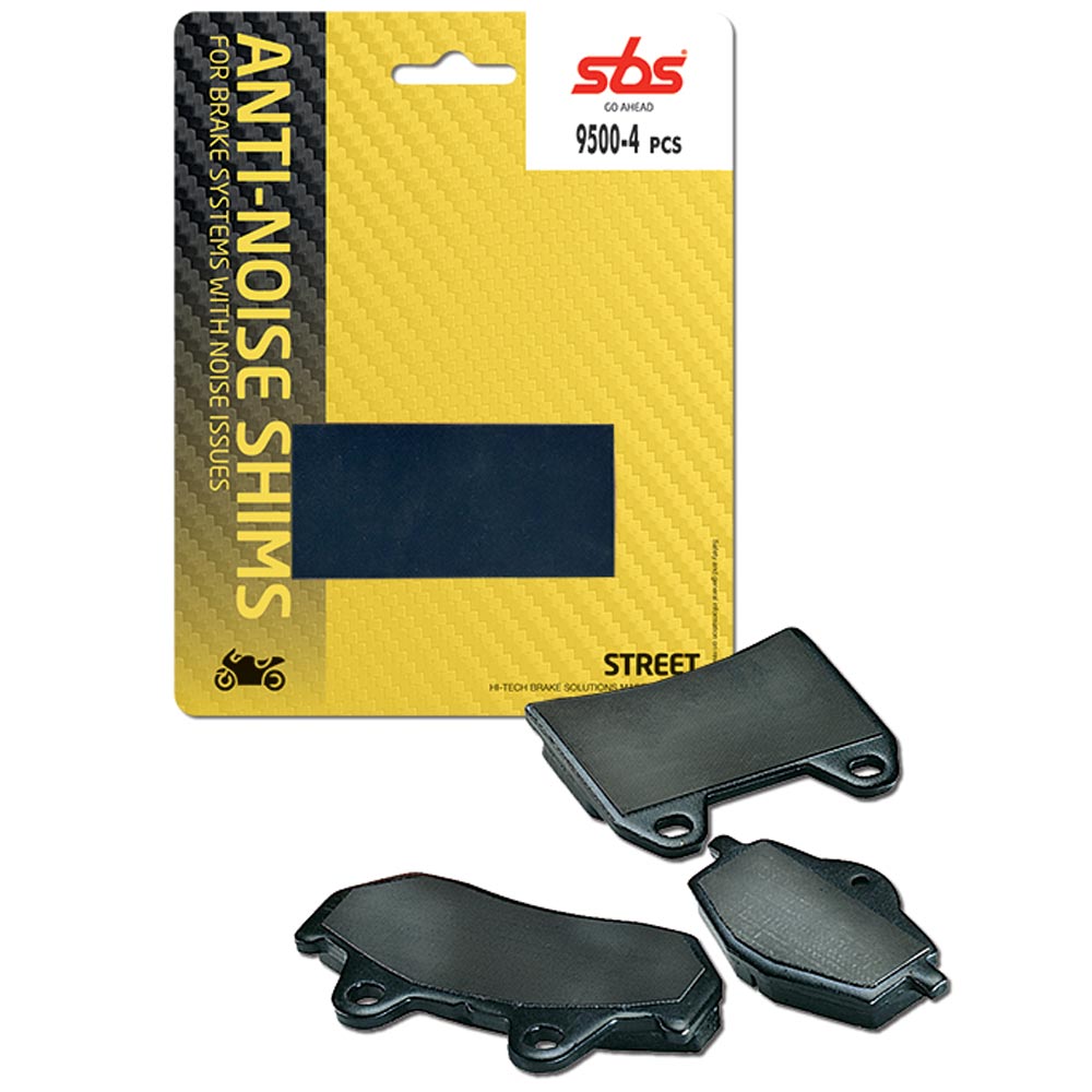 SBS ANTI-NOISE SHIMS 80mm x 40mm X 0.6mm (4 ADHESIVE SHIMS PER PACK) - 9500-