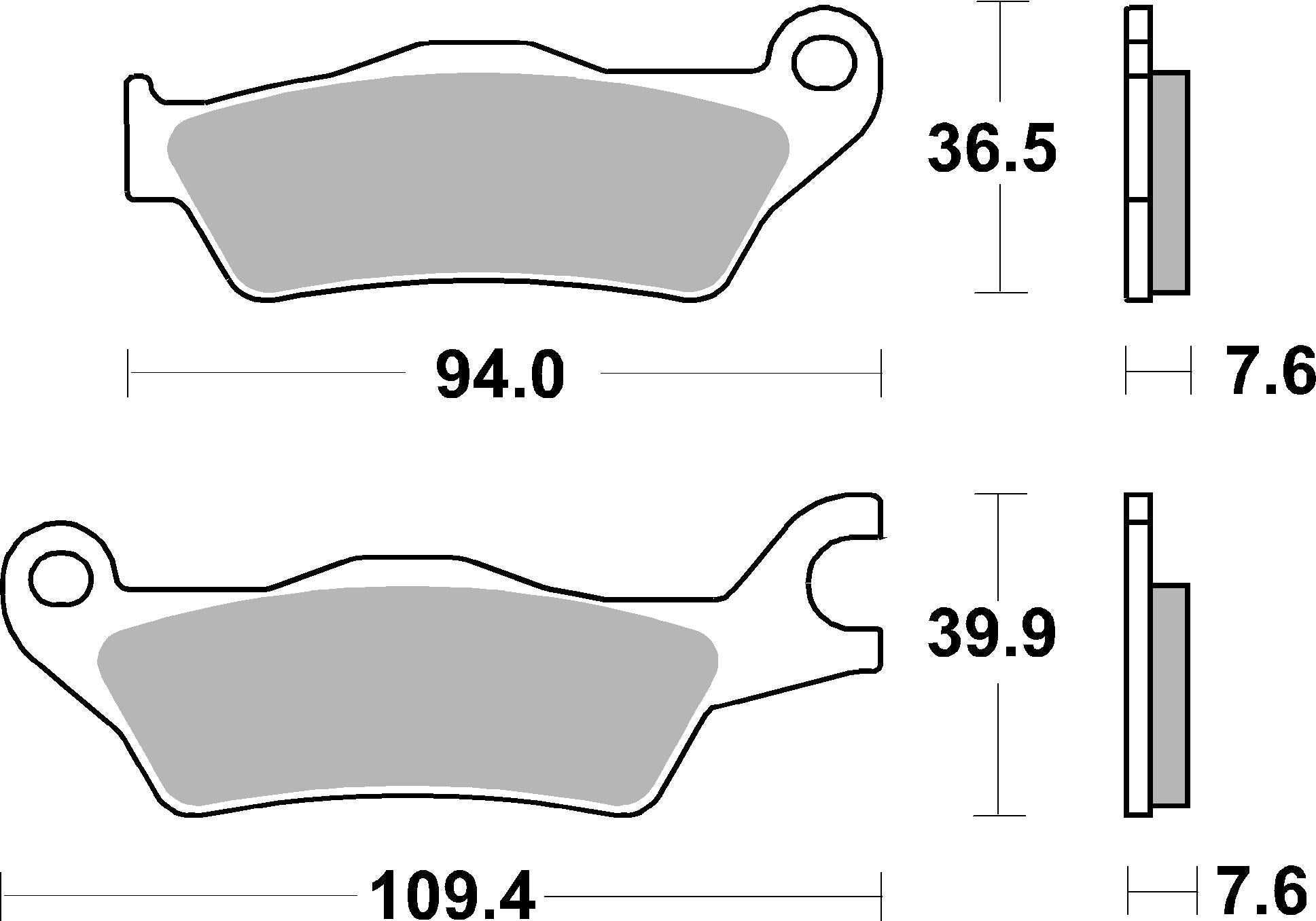 SBS FRICTION - Ceramic Front Brake Pads - 951HF-