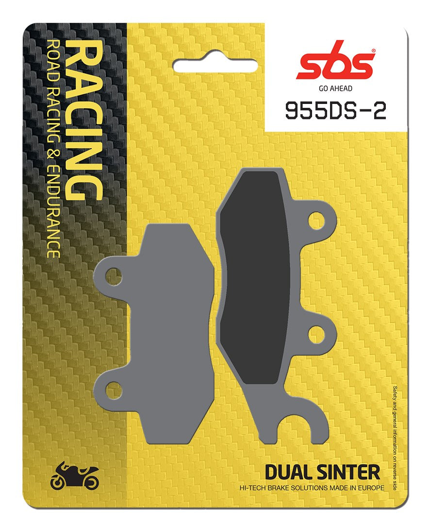 SBS FRICTION - Dual Sinter Front Racing Brake Pads - Moto2, 3 & WSBK SPEC - 955DS2-