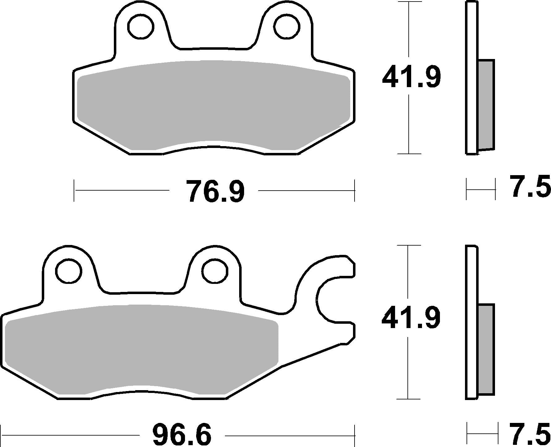 SBS FRICTION - Dual Sinter Front Racing Brake Pads - Moto2, 3 & WSBK SPEC - 955DS2-