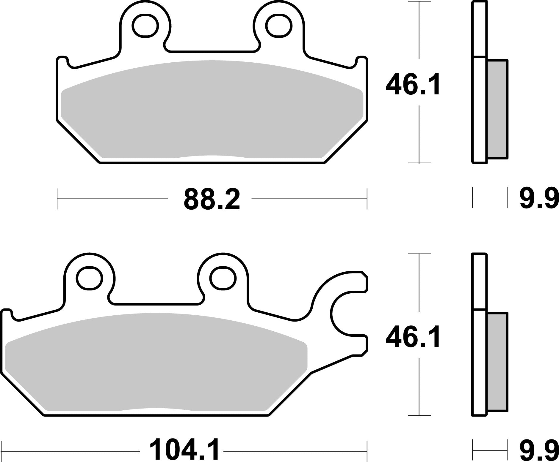 SBS FRICTION - Evo Sinter Front ATV Brake Pads - 971PSI-