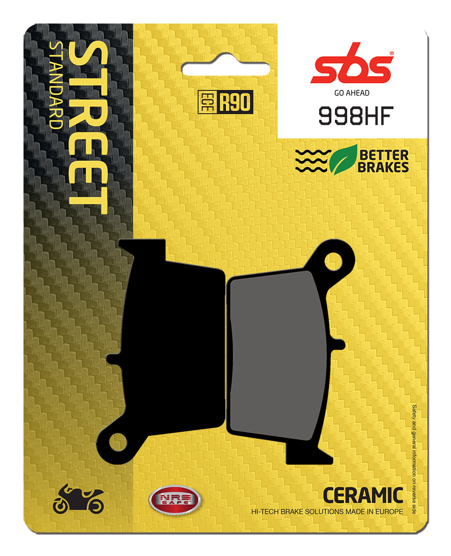 SBS FRICTION - Ceramic Rear Brake Pads - 998HF-