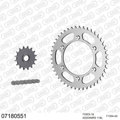 AFAM Chain Sprocket Kit Steel KTM 790 Adventure 2019-2023
