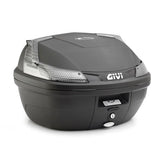 GIVI MONOLOCK TOPCASE 37L TECH BLACK/CLEAR - INCLUDES UNIVERSAL PLATE
