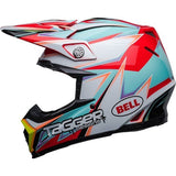 BELL MOTO-9S FLEX TAGGER EDGE - WHITE/AQUA