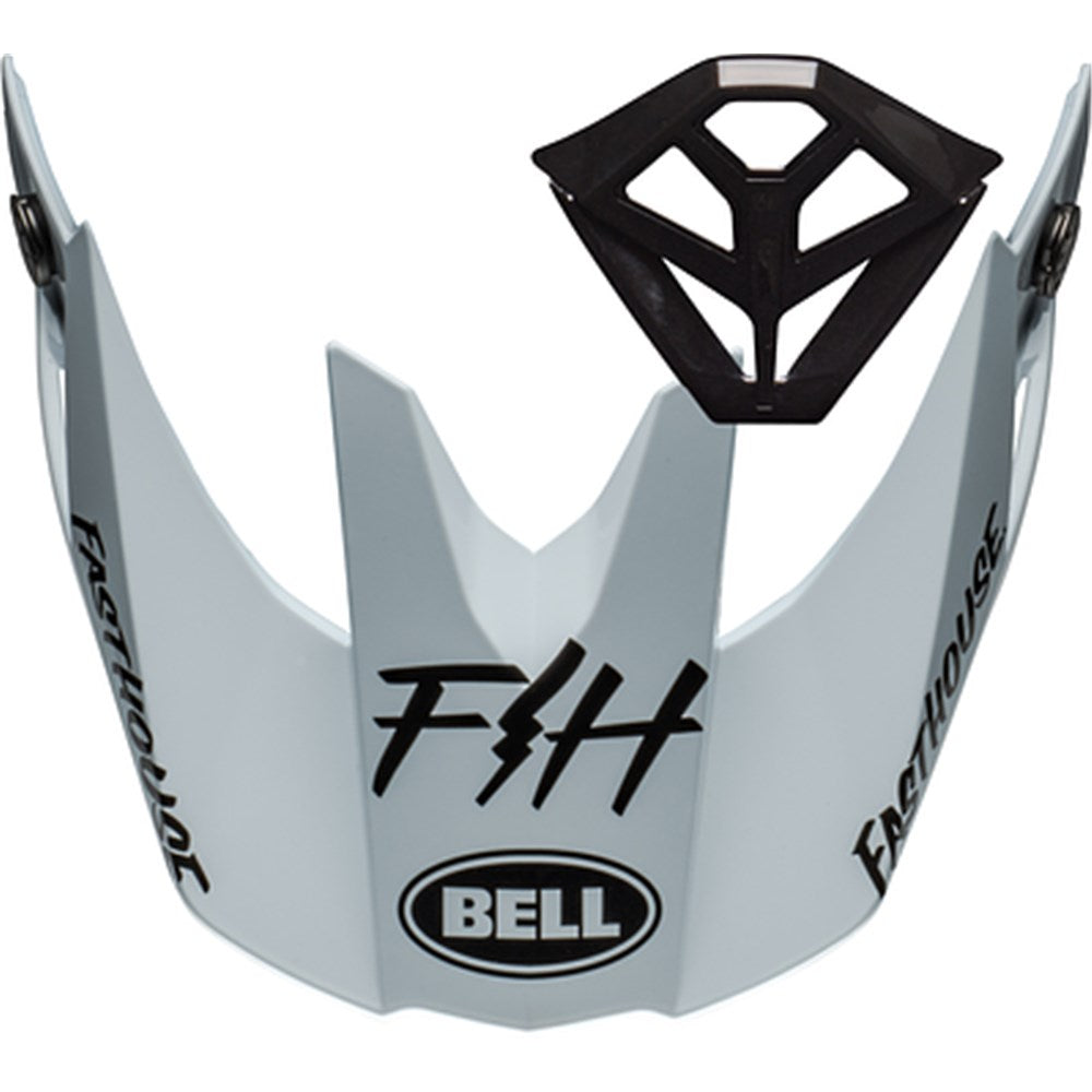 Bell S/P - Moto-10 Peak M/Piece Kit Fasthouse MOD SQD M/G WHT/BLK
