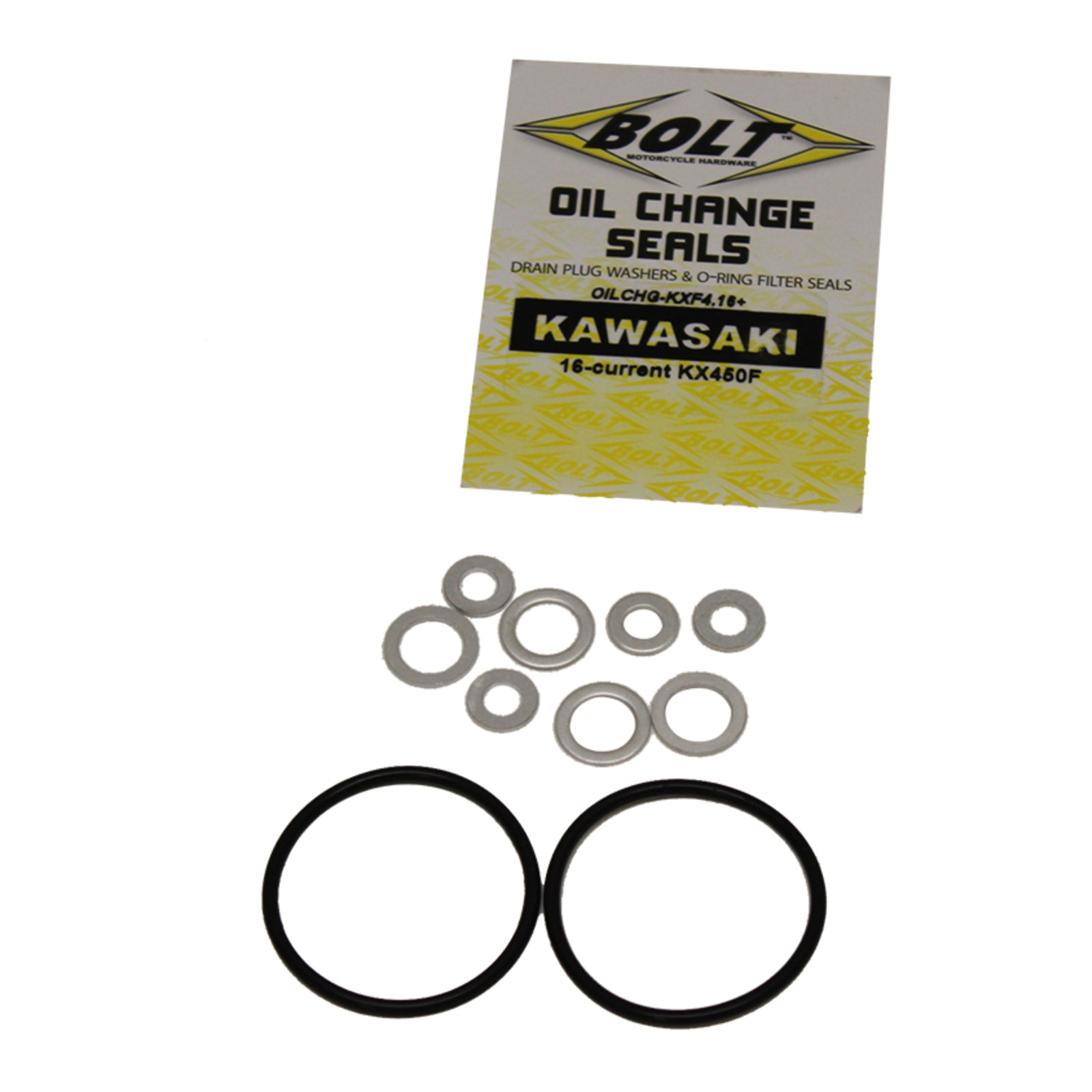 Bolt Oil Change Kit Kawasaki KX450F '16-Up - O-Rings & Crush Washers