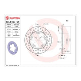 Brembo Prime Brake Disc Serie Oro Rear 68B407G6