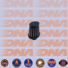 DNA FILTERS FEMALE OVAL RUBBER TOP 14mm INLET 53mm LENGTH AIR FILTER - CVO-1400
