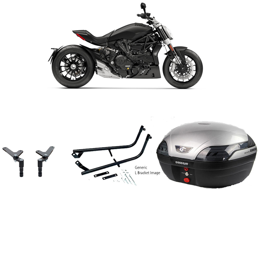 S48 Astra Silver Topbox Kit 1260 XDIAVEL (V2) 16-21 & XDIAVEL S (V2) 16-23 - D047S48BPSIL