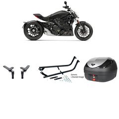 V36 Wizard Silver Topbox Kit 1260 XDIAVEL (V2) 16-21 & XDIAVEL S (V2) 16-23 - D047V36BPSIL