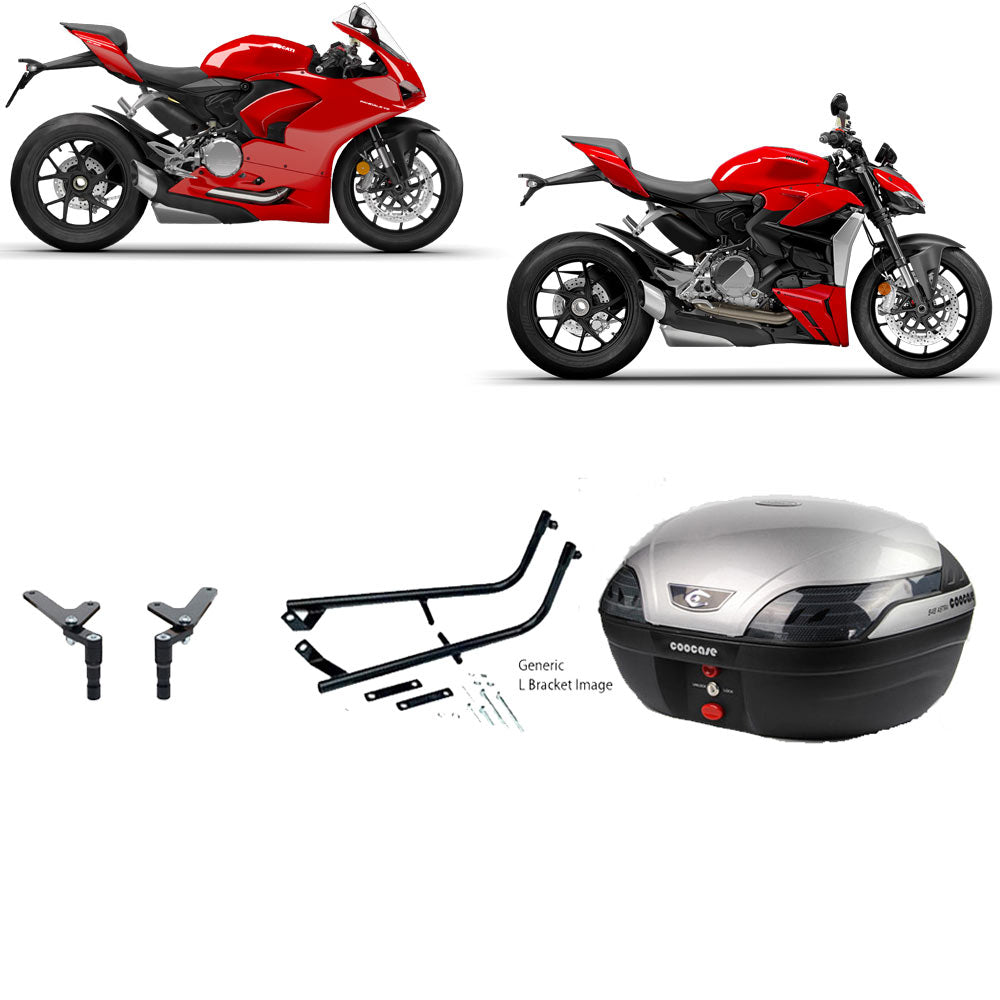 S48 Astra Silver Topbox Kit 955 PANIGALE 20-25 & 955 STREETFIGHTER 22-24 - D060S48BPSIL