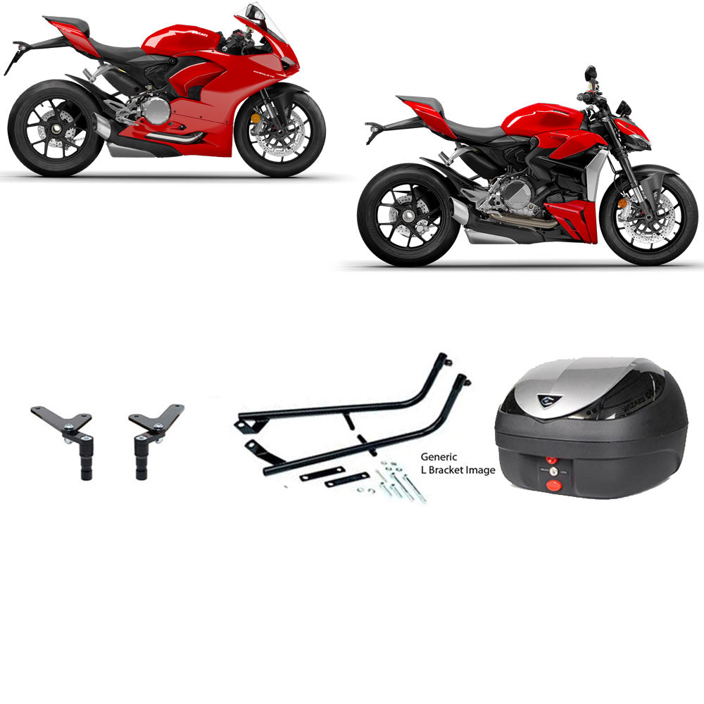 V36 Wizard Silver Topbox Kit 955 PANIGALE 20-25 & 955 STREETFIGHTER 22-24 - D060V36BPSIL